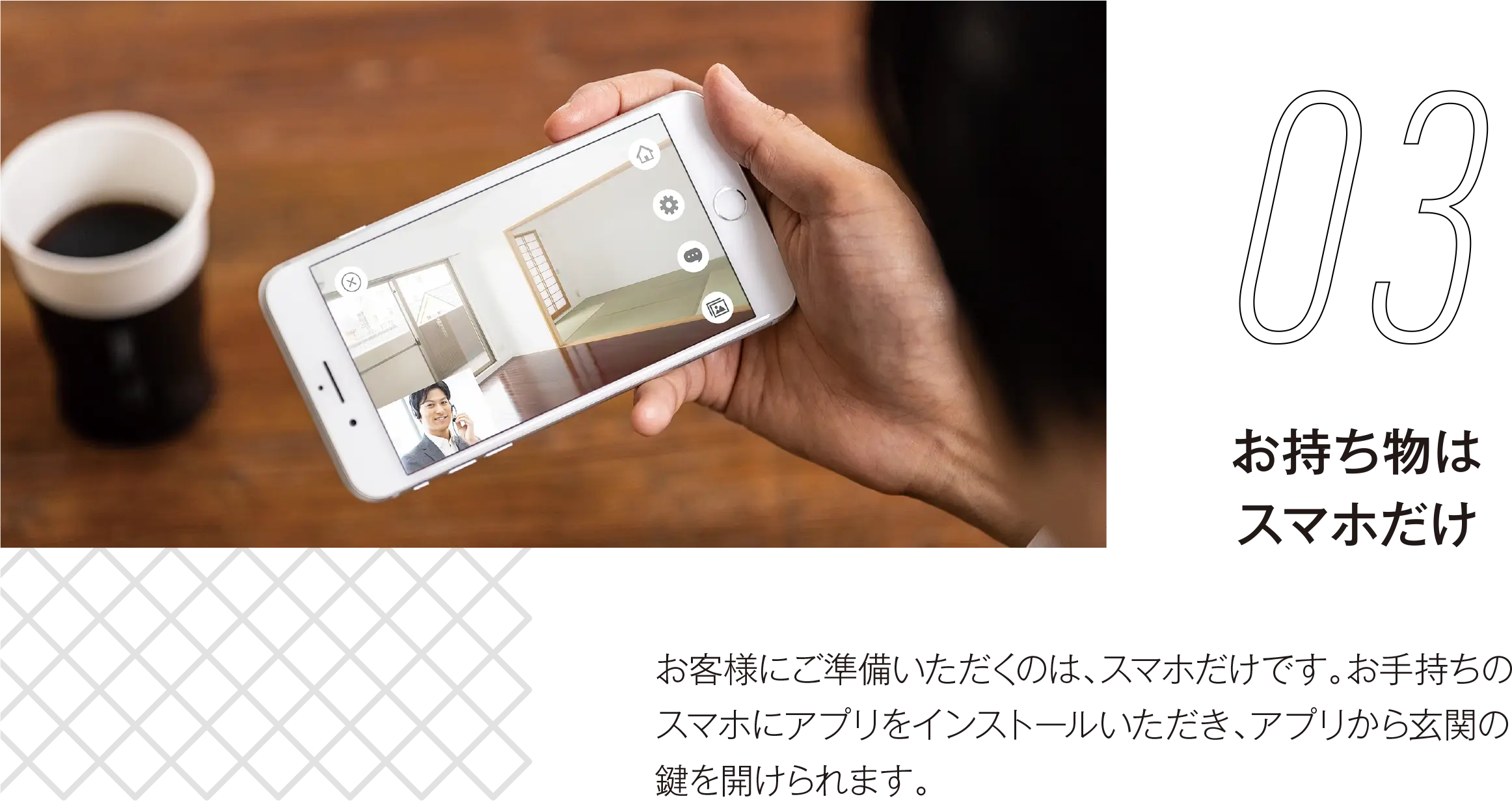 持ち物はスマホだけ
